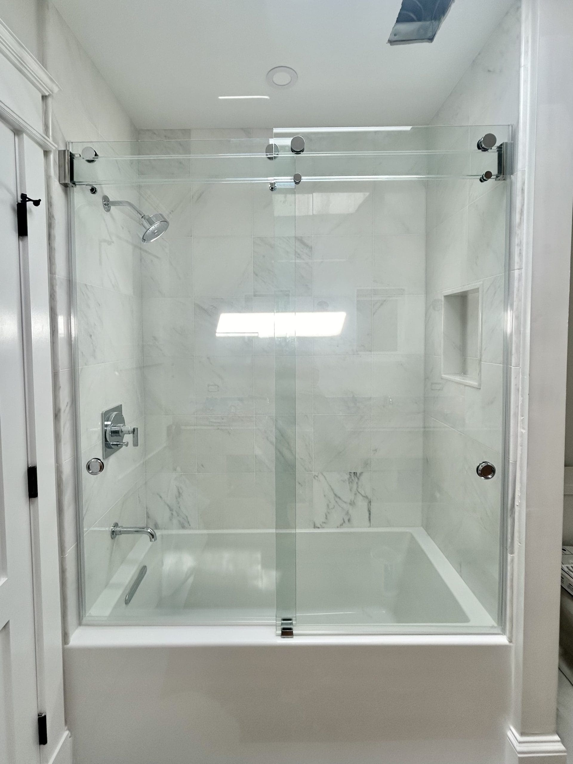 Glass Header Frameless Sliding Shower Doors Glass Header Frameless Sliding Shower Doors