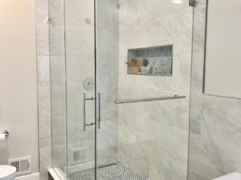 Shower Door with 90 Degree Return